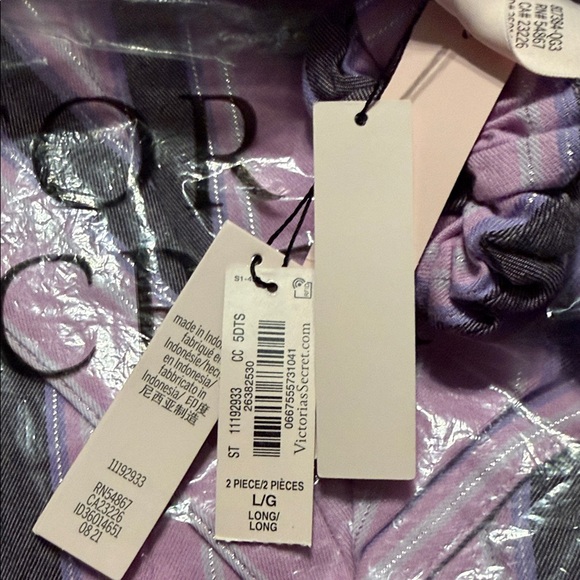 Victoria's Secret Purple Striped Pajama Set - Picture 7 of 9